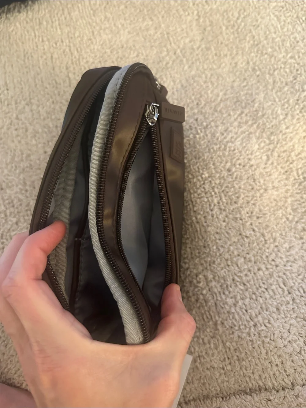 IHKWIP brown must have wristlet wallet with rfid. Water resistant and NWT!